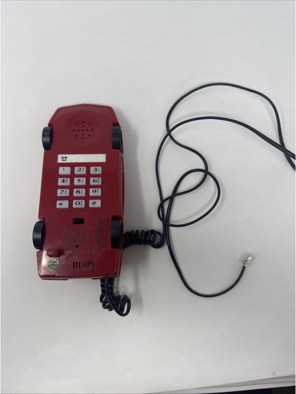 Red Car Telephone for LAN Lines Line Cable CL-1 Untested